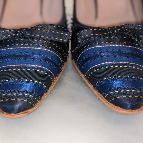 Prada Patch Ribbon Heel Stilettos Women's 9.5 / 10 - Picture 3 of 8